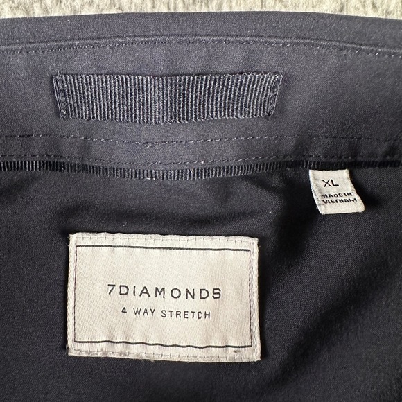 7 Diamonds Men's 4 Way Stretch Performance Button Down Shirt‎ Navy XL - Picture 3 of 8